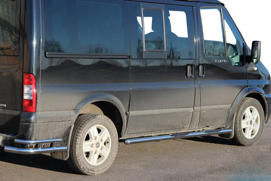 Side Bars BB002 (2 pcs, Stainless Steel) for Ford Transit 2000-2014 - image 1