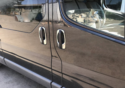 Door handle covers (4 pcs, stainless steel) for Nissan Primastar 2002-2014 - image 1