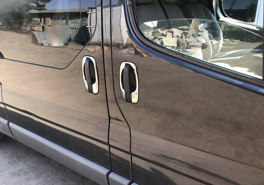 Door handle covers (4 pcs, stainless steel) for Nissan Primastar 2002-2014 - image 1