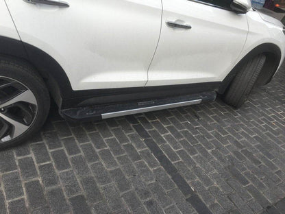 Side sills RedLine Black (2pcs) for Hyundai Tucson TL 2016-2021 - Reelken Auto