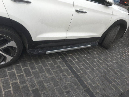 Side sills RedLine Black (2pcs) for Hyundai Tucson TL 2016-2021 - Reelken Auto