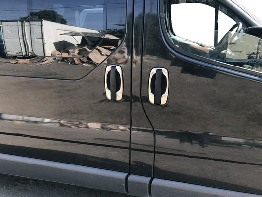 Door handle trims (4 pcs, stainless steel) for Renault Trafic 2001-2015 - image 1