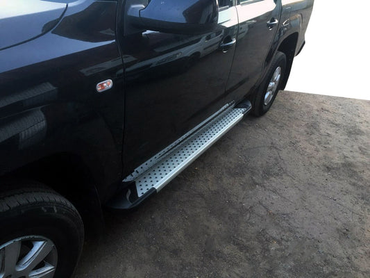 Side Steps Allmond Grey (2 pcs, Aluminum) for Volkswagen Amarok 2010-2022 - image 1