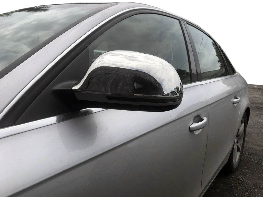 Overlays for mirrors 2009-2012 (2 pieces, stainless steel) for Audi A6 C6 2004-2011 - Reelken Auto