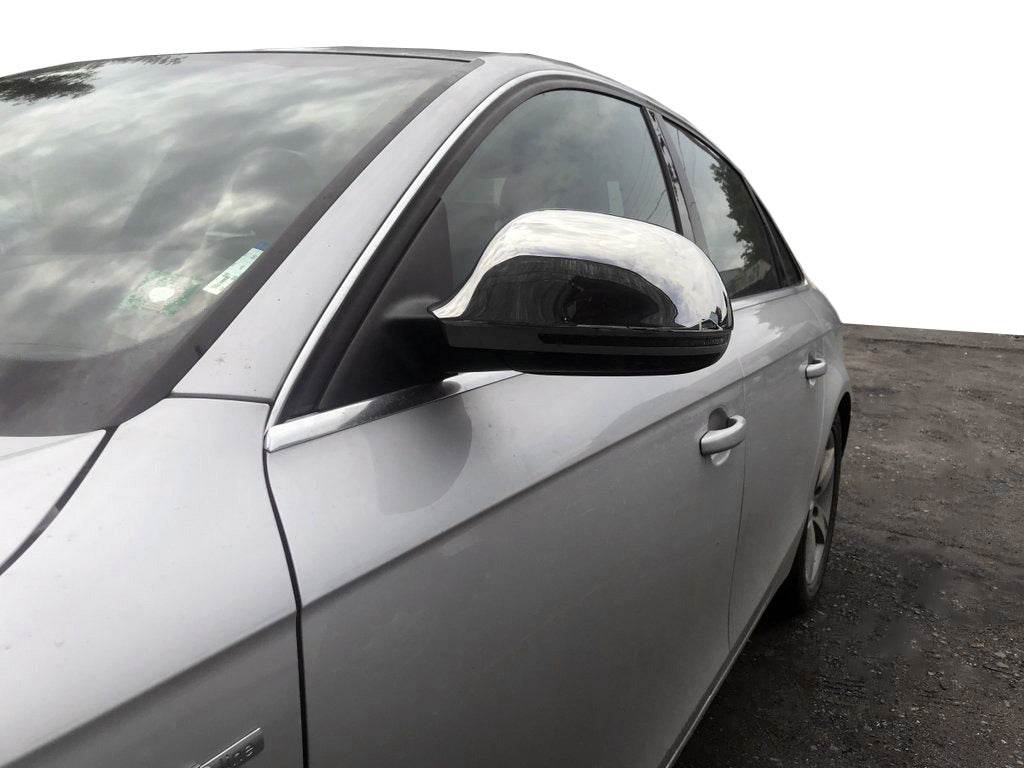 Covers for mirrors 2008-2010 (2 pcs., stainless steel) for Audi A4 B8 2007-2015 - Reelken Auto