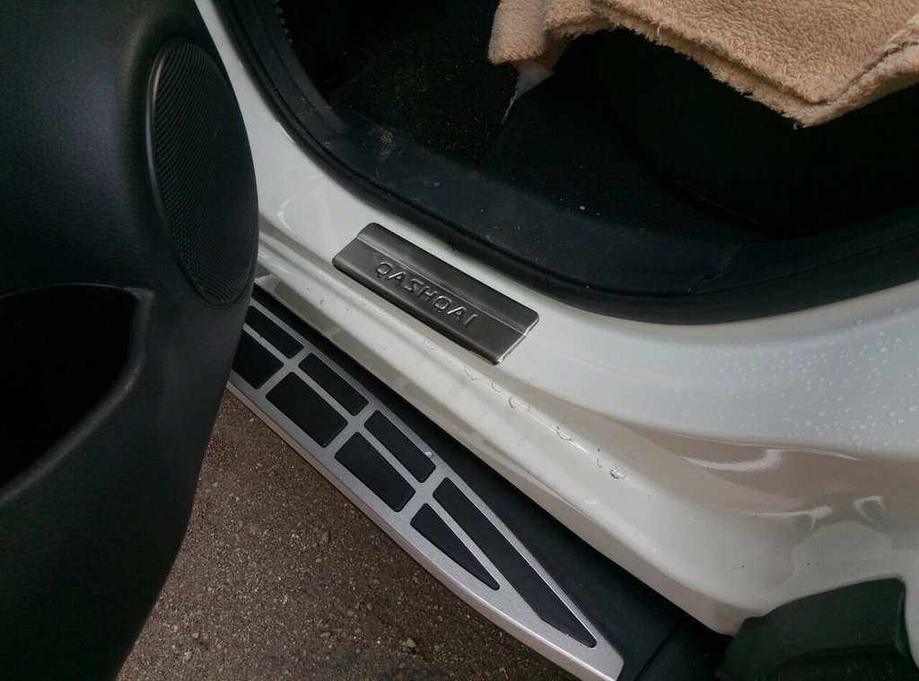 Door Sill Covers (Omsa, 4 pcs, Stainless Steel) for Nissan Qashqai 2014-2021 - image 4