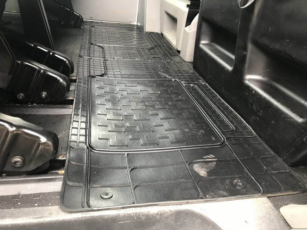 Rear floor mats (2 PCs, Polytep) for Volkswagen T5 Multivan 2003-2010 - Reelken Auto