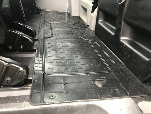 Rear floor mats (2 PCs, Polytep) for Volkswagen T5 Multivan 2003-2010 - Reelken Auto