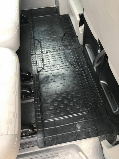 Rear Rubber Floor Mats (2 pcs, Polytep) for Volkswagen T5 Caravelle 2004-2010 - image 1