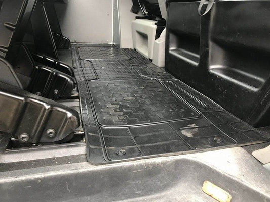 Rear floor mats (2 PCs, Polytep) for Volkswagen T5 2010-2015 - Reelken Auto