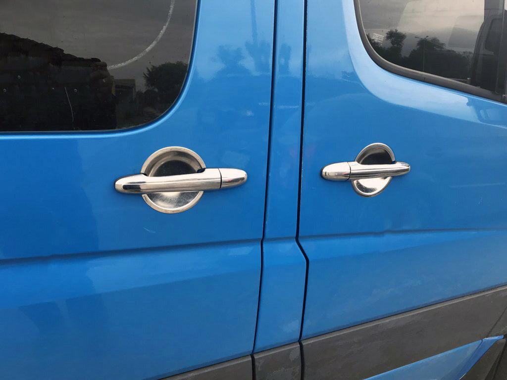 Chrome Handle Covers (4 pcs, Stainless Steel) for Volkswagen Crafter 2006-2016 - image 1