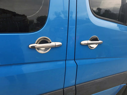 Chrome Handle Covers (4 pcs, Stainless Steel) for Volkswagen Crafter 2006-2016 - image 1