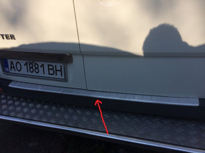 Rear Bumper Protector MATTE (Omsa, Stainless Steel) for Volkswagen Crafter 2006-2016 - image 2