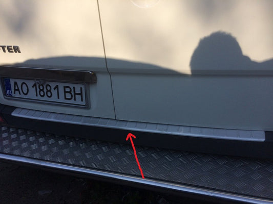 Rear Bumper Protector MATTE (Omsa, Stainless Steel) for Volkswagen Crafter 2006-2016 - image 2
