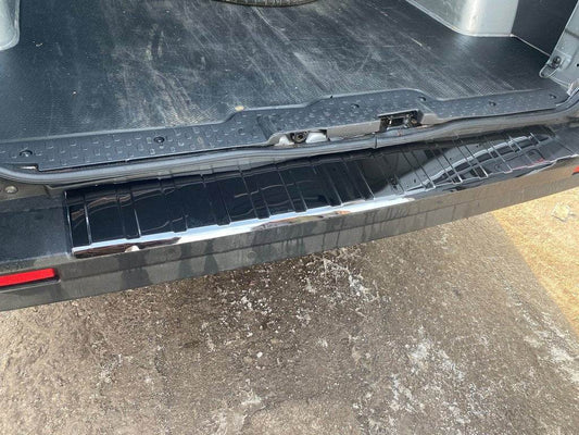 Rear bumper, Black chrome (stainless) for Opel Vivaro 2015-2019 - Reelken Auto