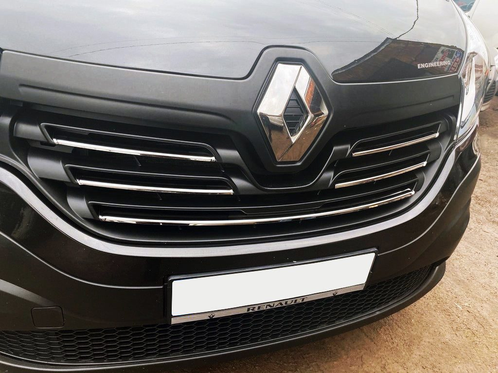 Grille covers 2015-2019 (5 pcs, stainless steel) for Renault Trafic 2015↗ - image 1