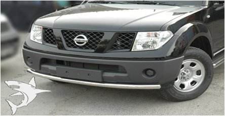 Front protection ST008-1 (stainless steel) for Nissan Pathfinder R51 2005-2014 - Reelken Auto