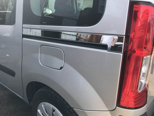 Sliding door molding (2 pcs., stainless steel) for Renault Kangoo 2008-2020 - Reelken Auto