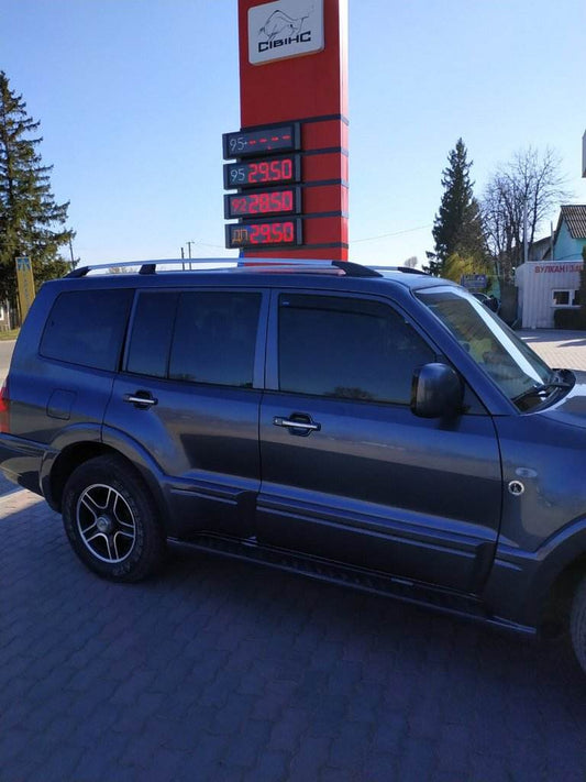 Roof rails Chrome Turkish design (2 PCs) for Mitsubishi Pajero Wagon III - Reelken Auto
