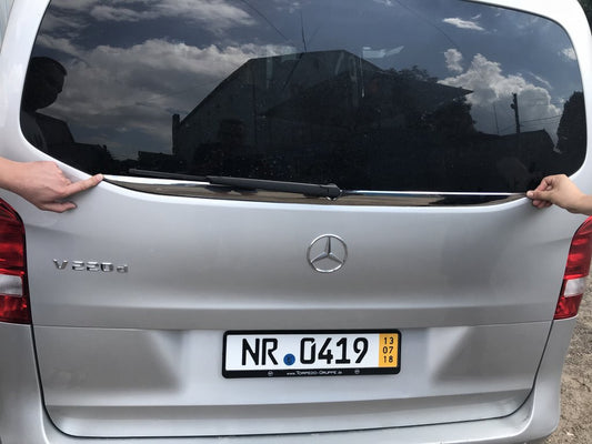 Rear glass edge (small glass) (stainless steel) for Mercedes Vito / V-class W447 2014↗ year - image 2
