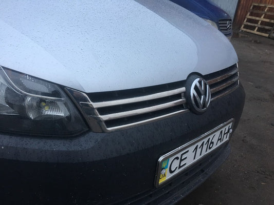Scuff grille (2 pcs, stainless steel) for Volkswagen Caddy 2010-2015 - image 2