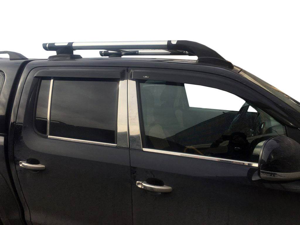 Door pillar moldings (6 pieces, stainless steel) for Volkswagen Amarok 2010-2022 - Reelken Auto