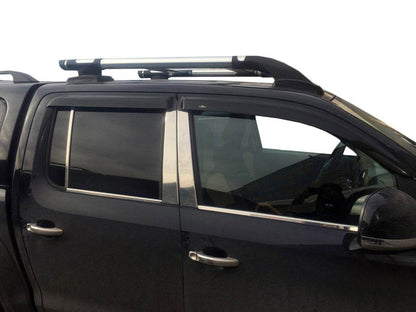 Door pillar moldings (6 pieces, stainless steel) for Volkswagen Amarok 2010-2022 - Reelken Auto