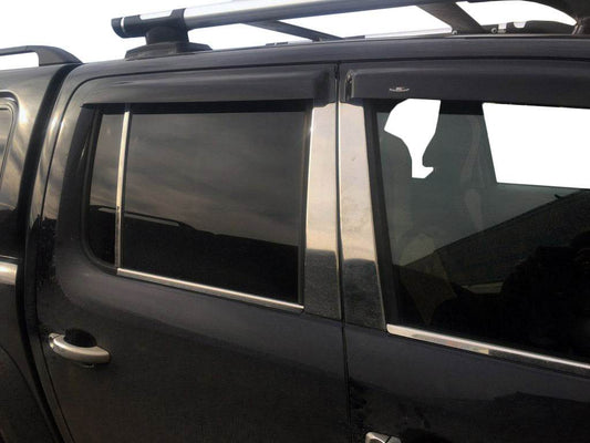 Door pillar moldings (6 pieces, stainless steel) for Volkswagen Amarok 2010-2022 - Reelken Auto