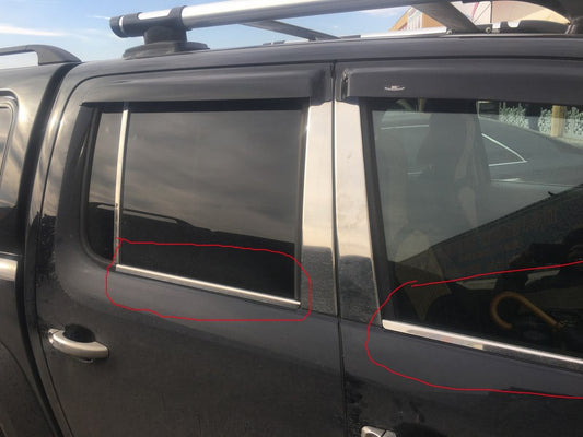 Window edging (4 strips, stainless steel) for Volkswagen Amarok 2010-2022 - image 2