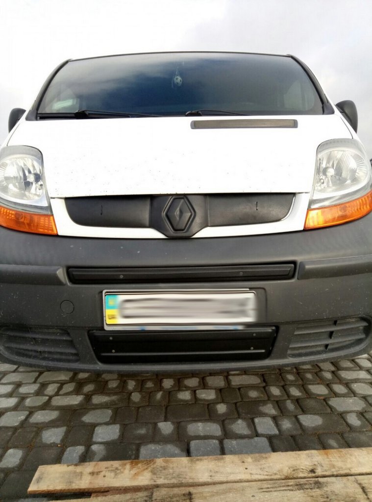 Winter middle cover on the grille (top of the number) for Renault Trafic 2001-2015 - image 3