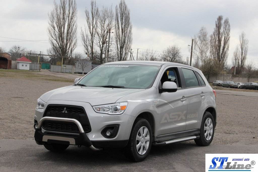 Side sills Allmond Grey (2 PCs Alu.) for Mitsubishi ASX 2010-2023 - Reelken Auto