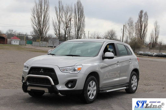 Side sills Allmond Grey (2 PCs Alu.) for Mitsubishi ASX 2010-2023 - Reelken Auto