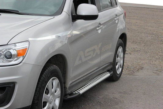 Side sills Allmond Grey (2 PCs Alu.) for Mitsubishi ASX 2010-2023 - Reelken Auto