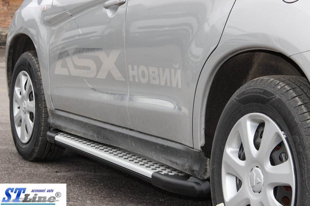 Side sills Allmond Grey (2 PCs Alu.) for Mitsubishi ASX 2010-2023 - Reelken Auto