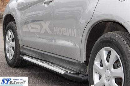 Side sills Allmond Grey (2 PCs Alu.) for Mitsubishi ASX 2010-2023 - Reelken Auto