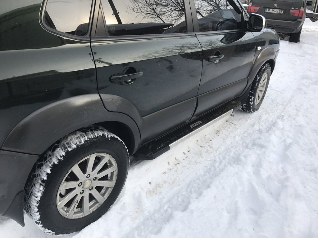 Side Steps RedLine Black (2 pcs, Aluminum) for Hyundai Tucson JM 2004- - image 3