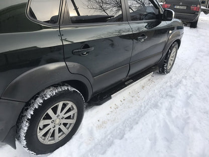 Side Steps RedLine Black (2 pcs, Aluminum) for Hyundai Tucson JM 2004- - image 3