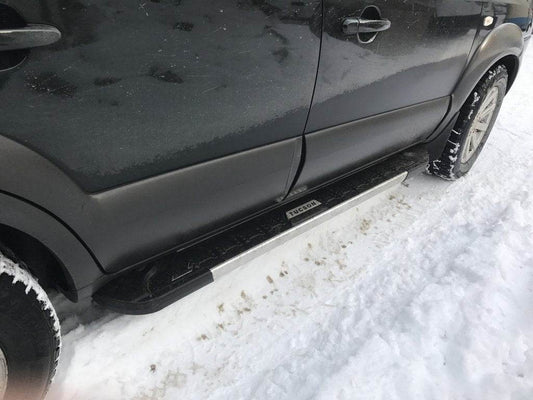 Side area RedLine Black (2 pcs., Aluminum) for Hyundai Tucson JM 2004↗ - Reelken Auto
