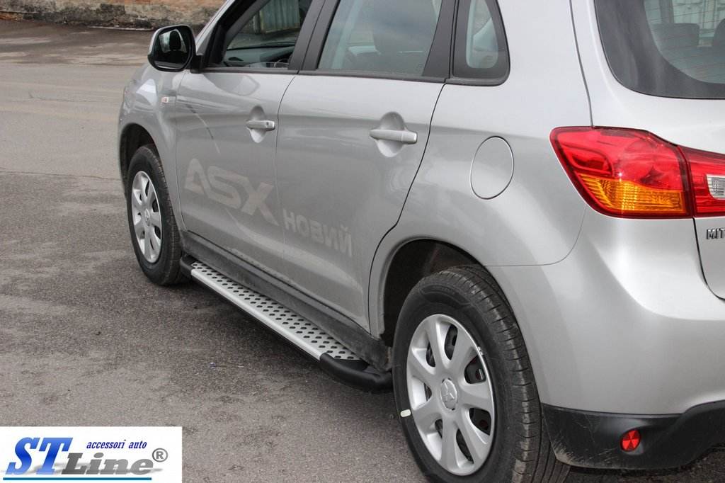 Side sills Allmond Grey (2 PCs Alu.) for Mitsubishi ASX 2010-2023 - Reelken Auto