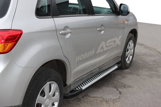 Side Steps Line (2 pcs, Aluminum) for Citroen C-4 Aircross 2012-2017 - image 1