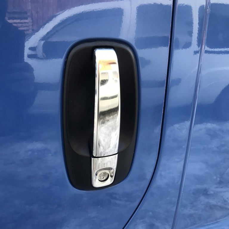 Chrome Door Handle Covers (4 pcs, Stainless Steel) for Opel Vivaro 2001-2015 - image 1