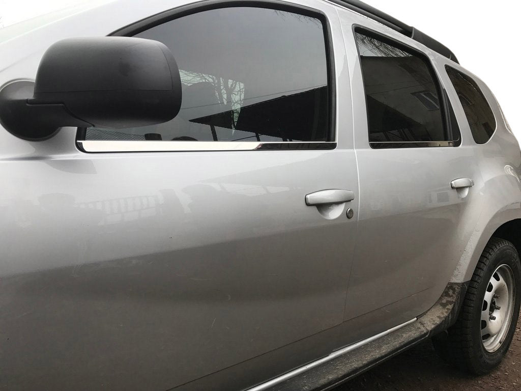 Window Trim Molding (4 pcs, Stainless Steel) for Dacia Duster 2008-2018 - image 1
