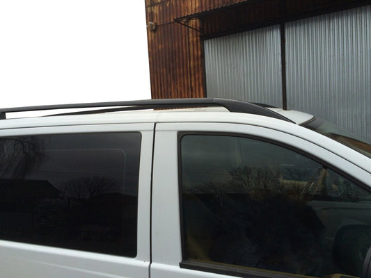 Black Roof Rails CAN Original Design (Metal Feet) for Mercedes Vito W639 2004-2014 - image 1