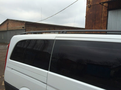 Black Roof Rails CAN Original Design (Metal Feet) for Mercedes Vito W639 2004-2014 - image 2