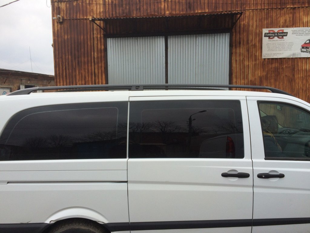 Black Roof Rails CAN Original Design (Metal Feet) for Mercedes Vito W639 2004-2014 - image 3