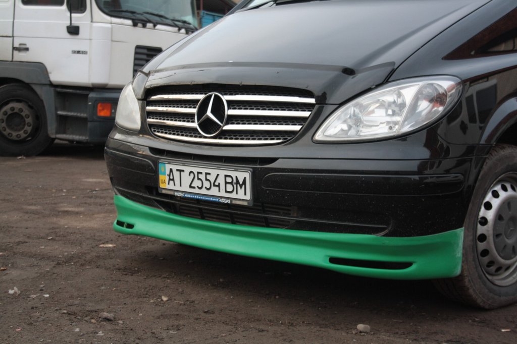 BRB V1 Front Bumper Lip (paintable) for Mercedes Vito W639 2004-2014 - image 2