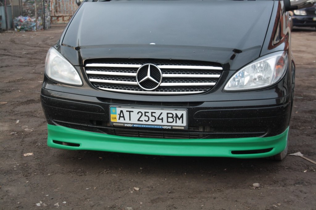 Front Bumper Lip Brabos Style (primed for painting) for Mercedes Viano 2004-2014 - image 3