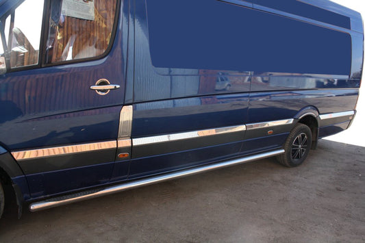 Moldings on door (stainless) for Volkswagen Crafter 2006-2016 - image 1
