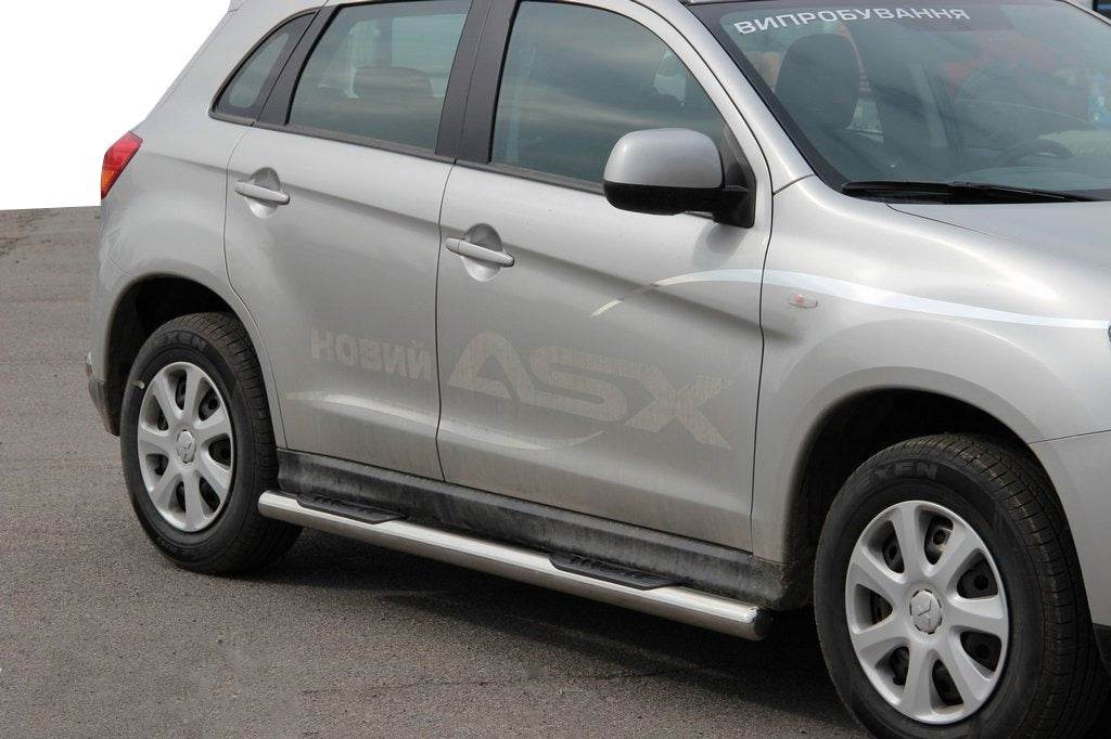 Lateral pipe BB002 (2 PCs., stainless.) for Mitsubishi ASX 2010-2023 - Reelken Auto