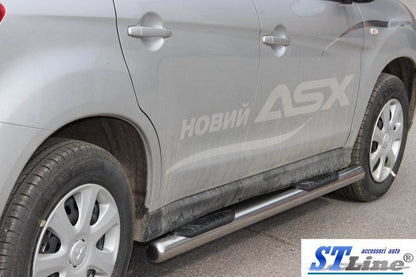 Lateral pipe BB002 (2 PCs., stainless.) for Mitsubishi ASX 2010-2023 - Reelken Auto